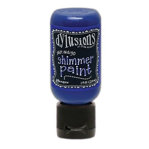 Dylusions - Shimmer Acrylic Paint - 1 oz Bottle - Just Indigo