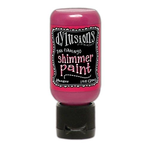 Dylusions - Shimmer Acrylic Paint - 1 oz Bottle - Pink Flamingo
