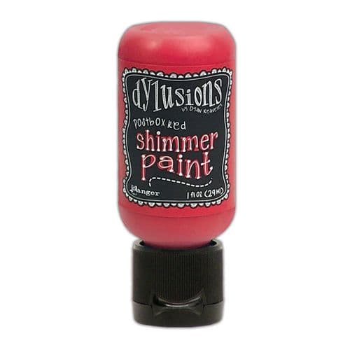 Dylusions - Shimmer Acrylic Paint - 1 oz Bottle - Postbox Red