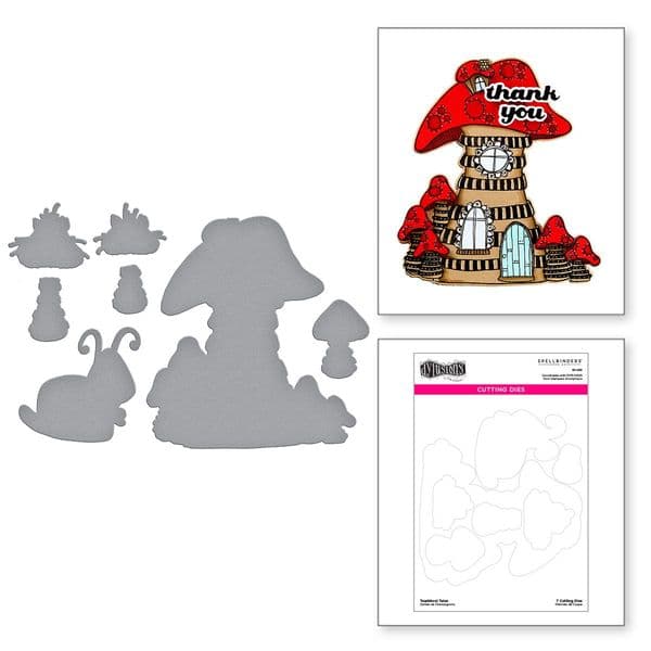 Dylusions - SpellBinders Thin Cutting Die Set - Toadstool Tales