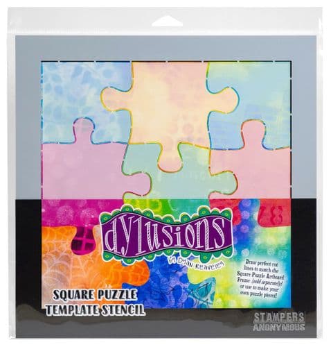Dylusions - Square Puzzle - Template Stencil