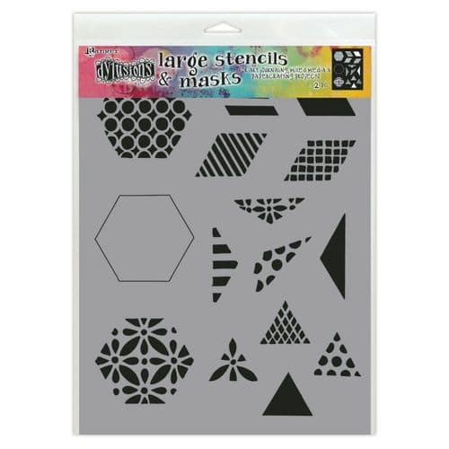 Dylusions - Stencil - 9x12" - 1.5" Quilt