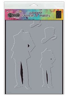 Dylusions - Stencil - 9x12" - Couture - Man About Town