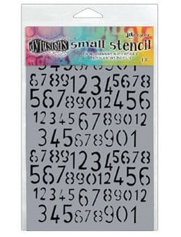 Dylusions - Stencil - 9x12" Old School Number