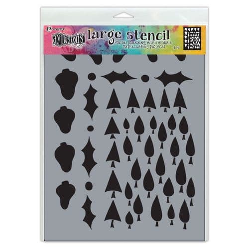 Dylusions - Stencil - 9x12" - Tree Border