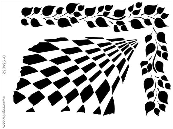 Dylusions - Stencils - Lucious Leaves - 9x12