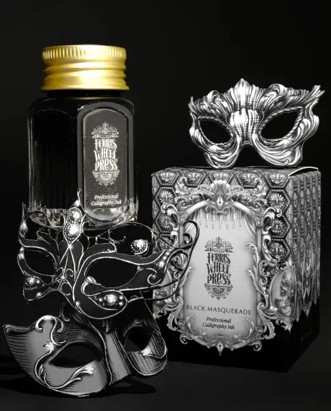 Ferris Wheel Press - Calligraphy Inks 28ml - Black Masquerade