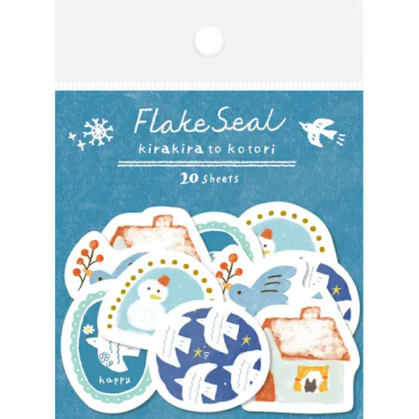 Furukawa - Flake Seal Stickers - Winter Edition - Kirakira Bird