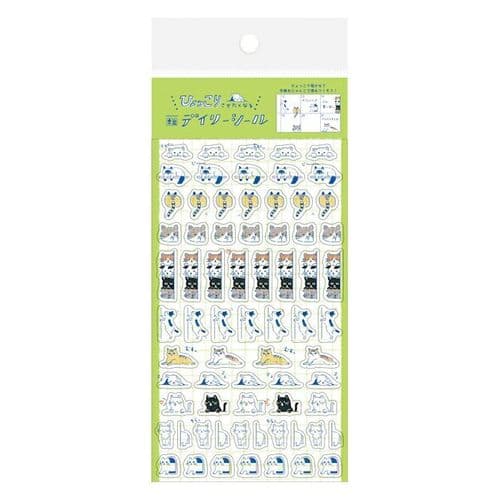 Furukawa - Sticker Sheet - Ibiyori Daily Seal: Hyokkori Nyanko