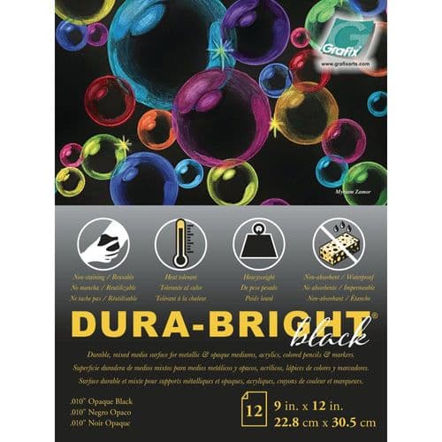 Grafix - Dura-Bright - Opaque Black Pad .010" Pad 9"X12"