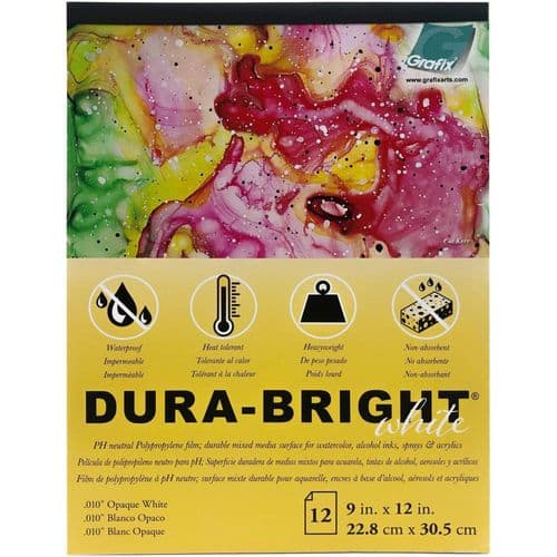Grafix - Dura-Bright Opaque White Pad .010" Pad 9x12
