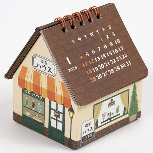 Greeting Life - 2026 Calendar House Box - Coffee