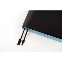Hobonichi Techo - A5 Cousin Cover - Colours: Black X Clear Blue