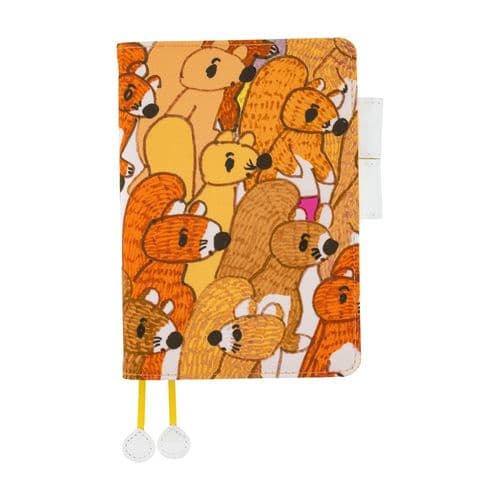 Hobonichi Techo - A6 Original Cover - 100% Orange: Squirrel Squadron