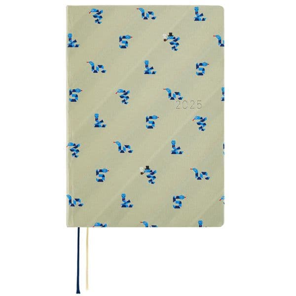 Hobonichi Techo - HON A6 - English Version 2025 - Bow & Tie: Snake Toy