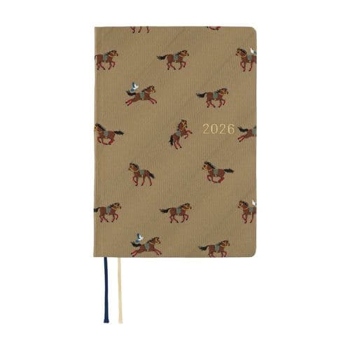 Hobonichi Techo - HON A6 - English Version - Bow & Tie: Galloping Horses