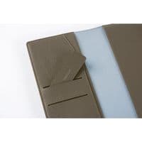 Hobonichi Techo - Weeks Cover - Leather Taught: Gray & Light Blue