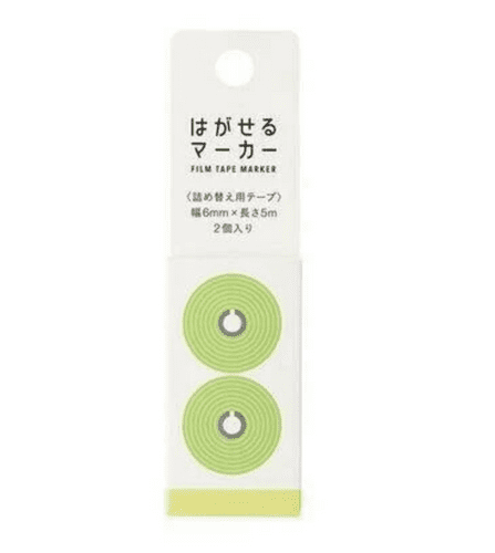 Kanmido - Fusen - Marker Film Tape - REFILL - Green