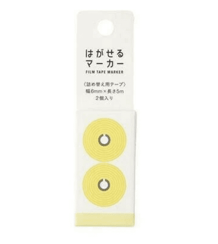 Kanmido - Fusen - Marker Film Tape - REFILL - Yellow