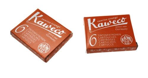 Kaweco - Ink Cartridges - International Standard Size - Sunrise Orange