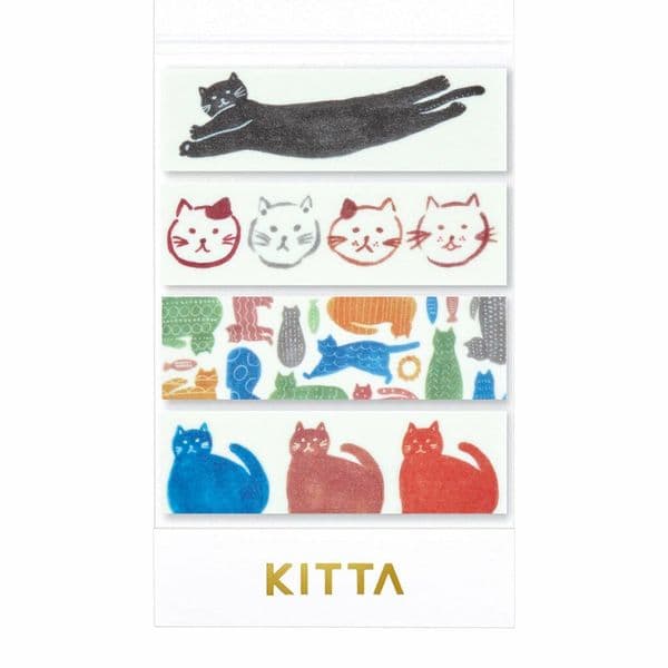 Kitta - Washi Tape Set - Cat