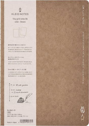 Kleid - Tiny Grid Notebook - B6 - Brown