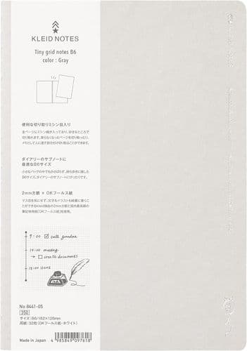 Kleid - Tiny Grid Notebook - B6 - Grey