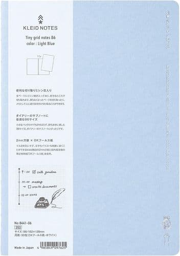 Klied - Tiny Grid Notebook - B6 - Light Blue