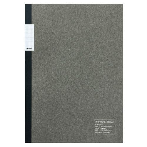 Kleid X Nakamura Printing Office - A5 Flat Notebook 2mm Square - Charcoal
