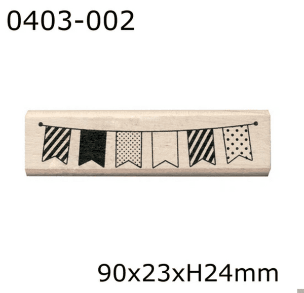 Kodomo No Kao - Wooden Stamp - Bunting