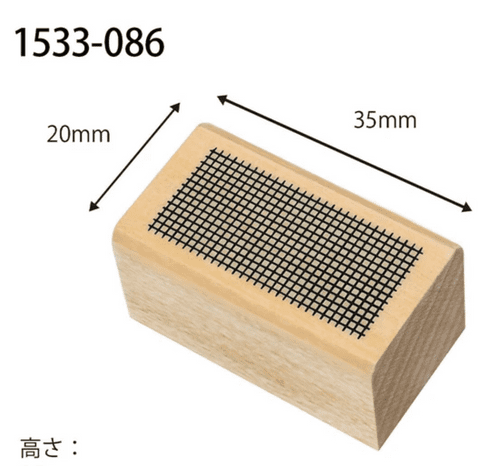 Kodomo No Kao - Wooden Stamp - Check Pattern