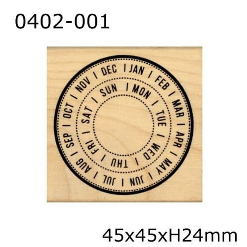 Kodomo No Kao - Wooden Stamp - Circular Calendar SML