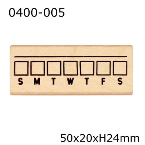 Kodomo No Kao - Wooden Stamp - Days of the Week