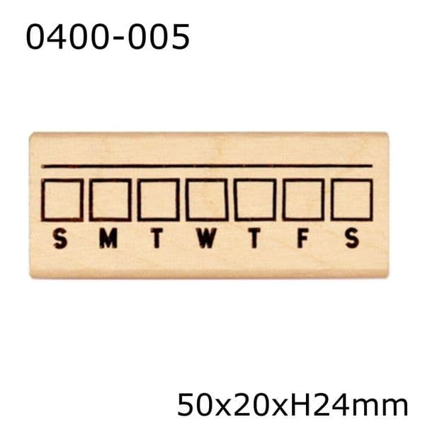 Kodomo No Kao - Wooden Stamp - Days of the Week