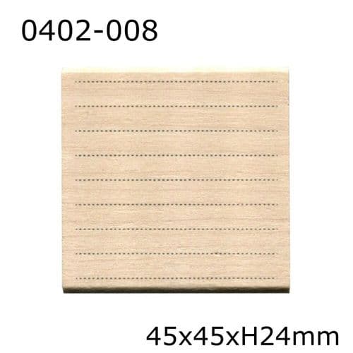 Kodomo No Kao - Wooden Stamp - Dotted Lines