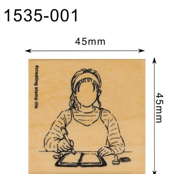 Kodomo No Kao - Wooden Stamp - Girl #1