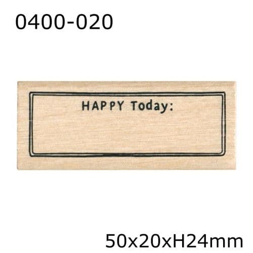 Kodomo No Kao - Wooden Stamp - Happy Today