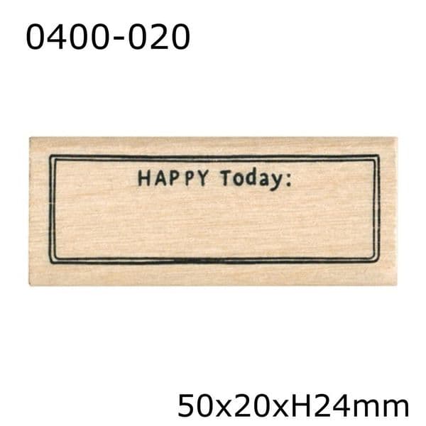 Kodomo No Kao - Wooden Stamp - Happy Today