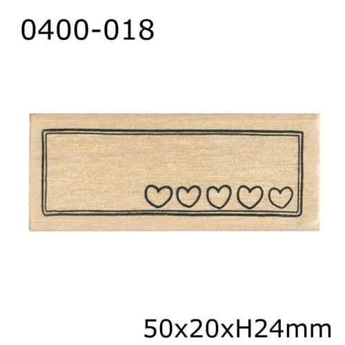 Kodomo No Kao - Wooden Stamp - Hearts