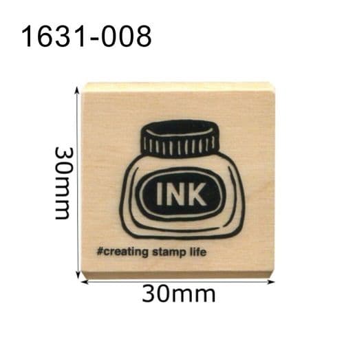 Kodomo No Kao - Wooden Stamp - Ink Bottle #1