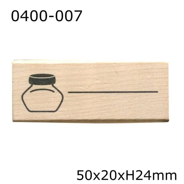 Kodomo No Kao - Wooden Stamp - Ink Bottle Swatch