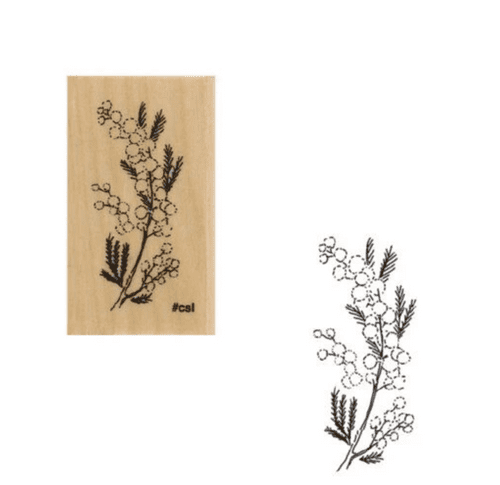 Kodomo No Kao - Wooden Stamp - Mimosa