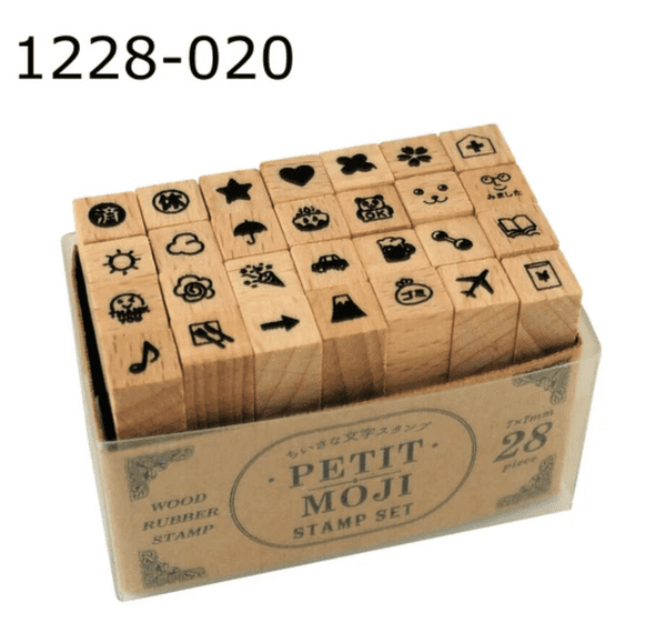 Kodomo No Kao - Wooden Stamp - Petit Moji Sml Set - Symbols