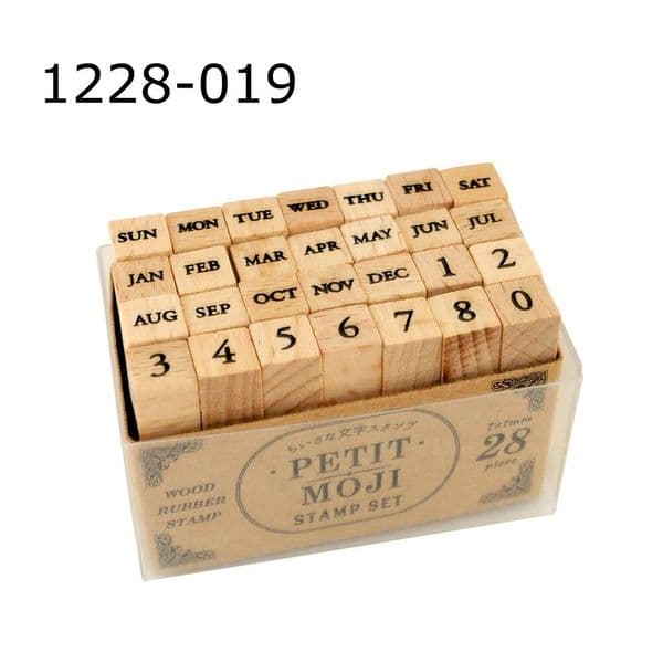 Kodomo No Kao - Wooden Stamp - Petit Moji Sml Set - Year