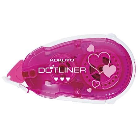 Kokuyo - Dotliner - Pink Heart Tape - Extra Strong Adhesive