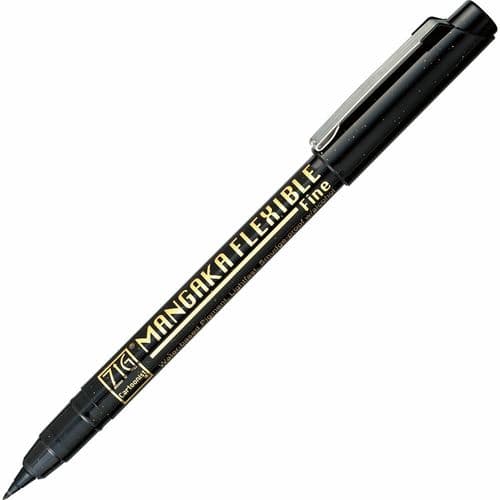 Kuretake - Draw with Rob - Mangaka Flexible Brush Pen - Black