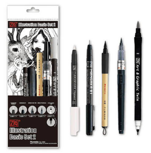 Kuretake - ZIG Illustration - Basic Set #2