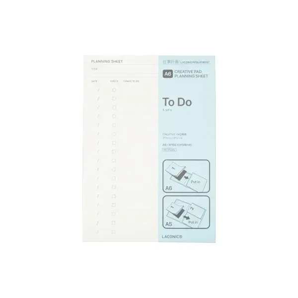 Laconic - Planning Sheet (A6) - C - To Do