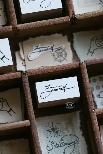 LCN Studio - Wood Mounted Rubber Stamp - Word Stamp: Love Yourself