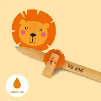 Legami - Erasable Gel Pen - Orange Lion